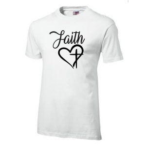 Faith ~ White Unisex Crew Neck T-Shirt