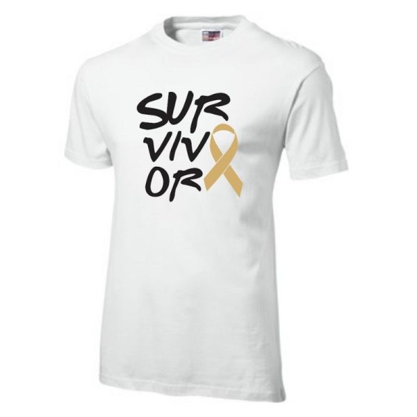 Survivor - White Unisex Crew Neck T-Shirt © Arms of Mercy NPC