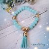 Turquoise Crystal and Gold Electroplated Beads Bracelet © Arms of Mercy NPC