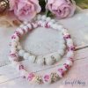White and Pink Porcelain Beads Bracelet Set © Arms of Mercy NPC