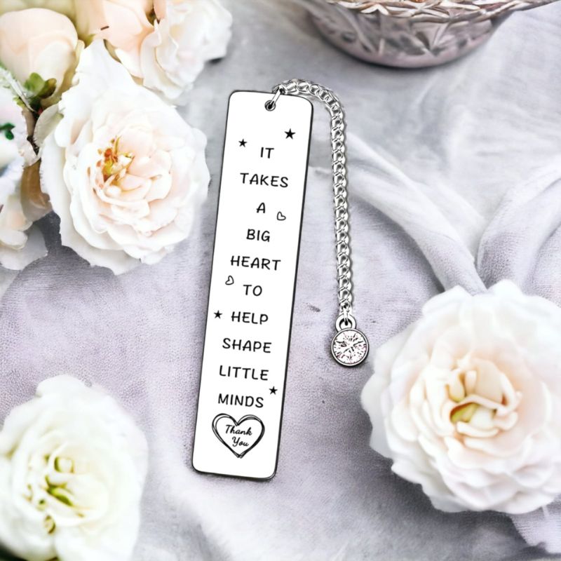 it takes a big heart - stainless steel bookmark