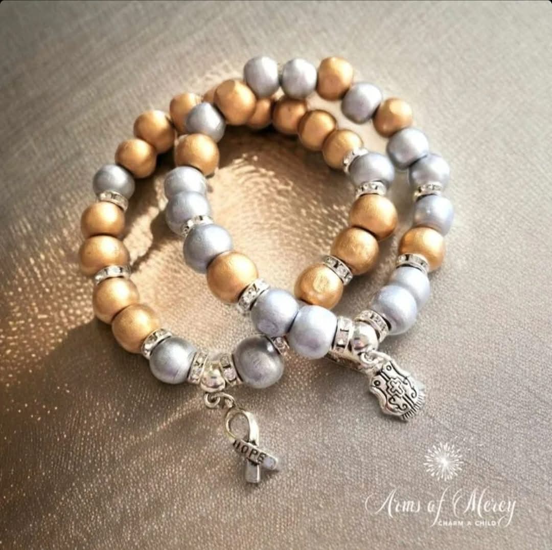 Childhood Cancer Awareness Bracelets Arms of Mercy NPC