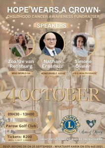 Read more about the article 4 October: Hope Wears a Crown – Childhood Cancer Awareness Fundraiser