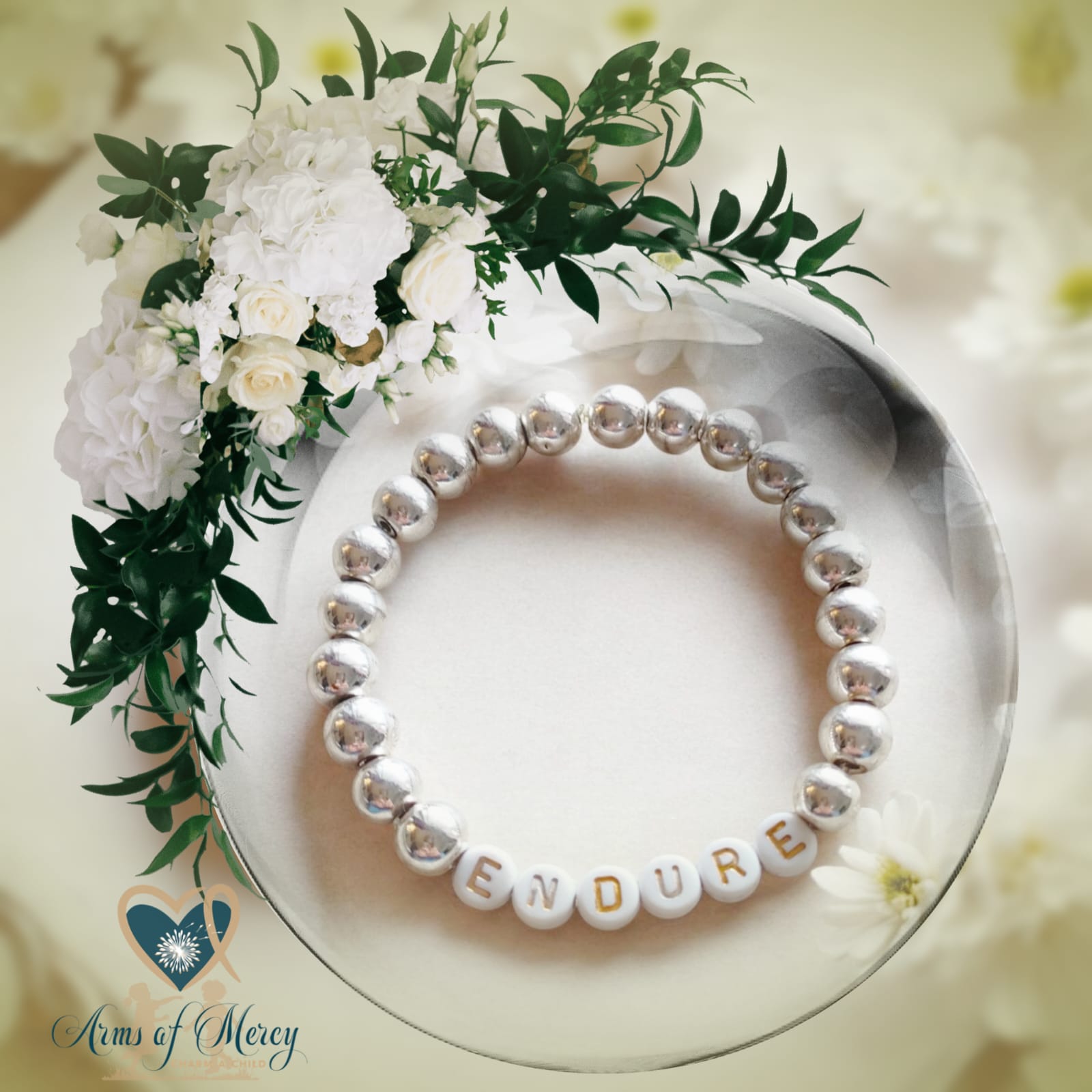 Electroplated Bead Bracelet -Endure