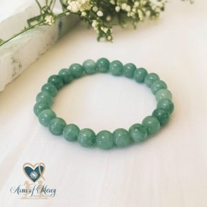 Dyed Aquamarine Beaded Bracelet