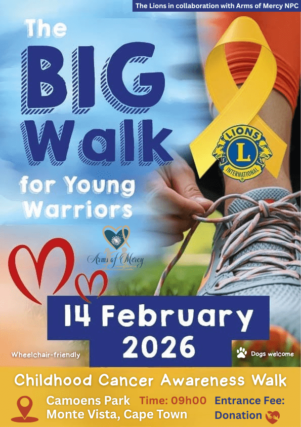 You are currently viewing 14 February: The BIG WALK for Young Warriors 2026 – Cape Town